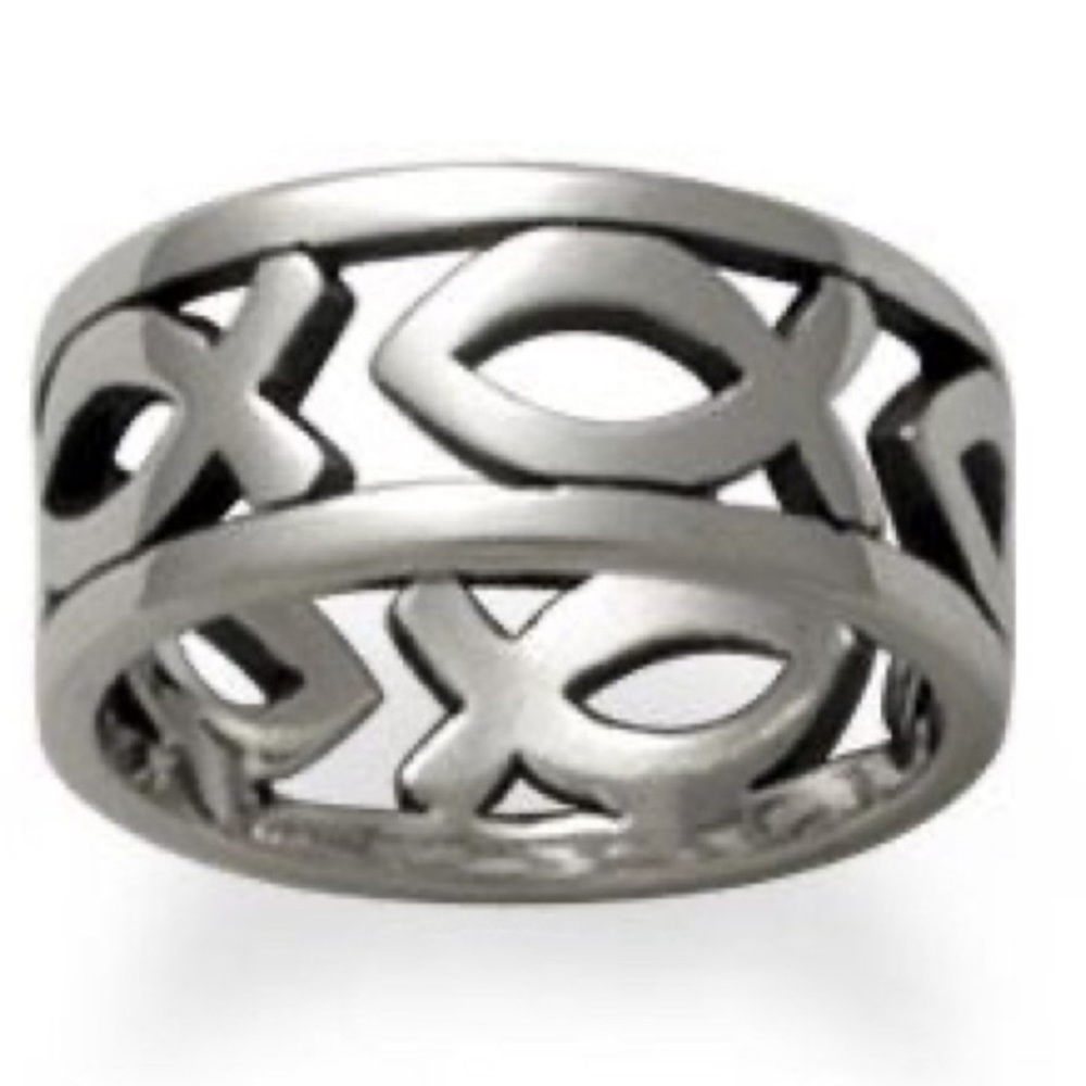 James Avery Silver Ichthus Ring